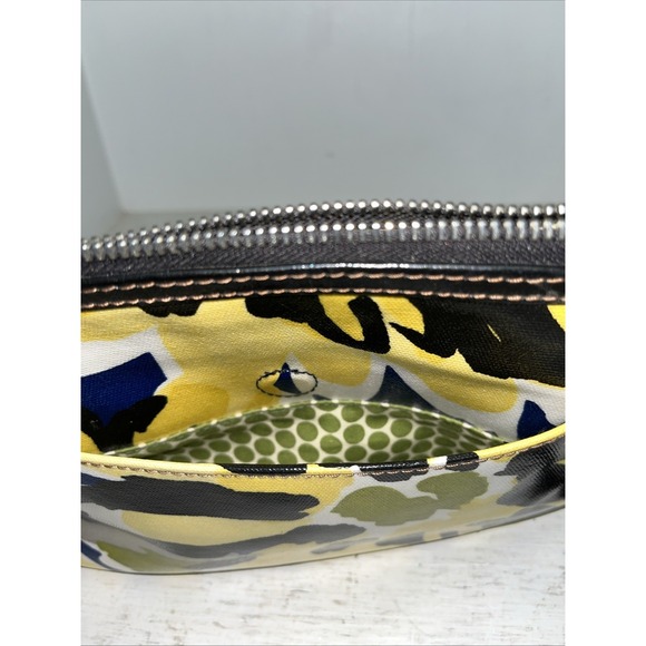 brighton handbag shoulder strap Vinyl/canvas Yellow Flowers Blue Accents 12x6 - Picture 10 of 13